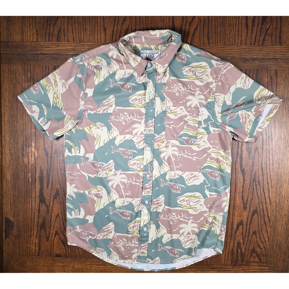 Savage Tacticians Other - Savage Tacticians Brushstroke Camo Helicopter Shirt Mens Large Short Sleeve
